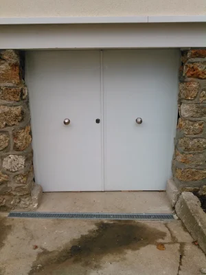 Bloc porte blindé double vantaux