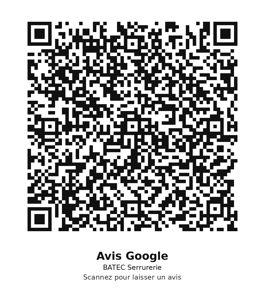 QR code avis Google BATEC Serrurerie